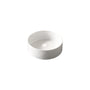 14 in. Round Ceramic Vessel Bathroom Sink in Glossy White / Stone Pattern Matte White