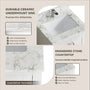24" Freestanding Single Sink Bathroom Vanity with Solid Wood Frame & Engineered Stone Top