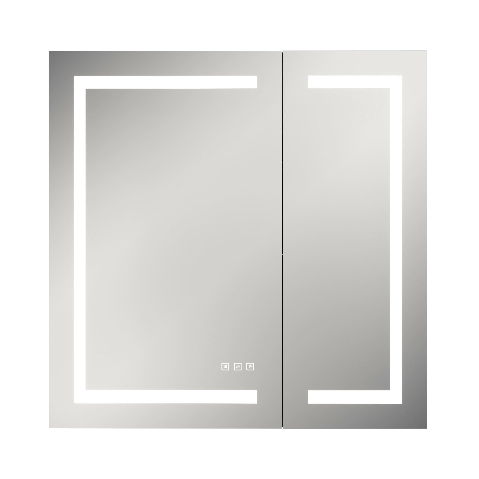 30"/36"x36" Double Doors Bathroom Medicine Cabinet with Anti Fog LED Mirror