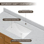 48"/60"/72" Freestanding Bathroom Vanity with Single/Double Sink & Marble Top