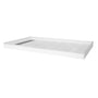 48"/60" x 30"/32"/36" White SMC Rectangular Shower Base with Non-Slip Texture, Left/Right Drain