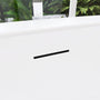 59 in./67 in. Glossy White Acrylic Freestanding Soaking Bathtub with Faucet Deck, Overflow and Adjustable Feet