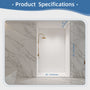 60"x32"x96" SMC Shower Wall Panel Kit with Small Subway Tile Pattern with Matte White / Glossy White Finish
