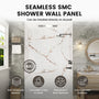 60"x36"x96" SMC Shower Wall Panels, Waterproof Grout-Free Shower Surround in 4 Finishes