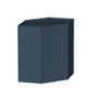 Cyber Grey RTA 24"W x 12"D x 18"/30"/36"/42"H Diagonal Corner Wall Cabinet with Shelves