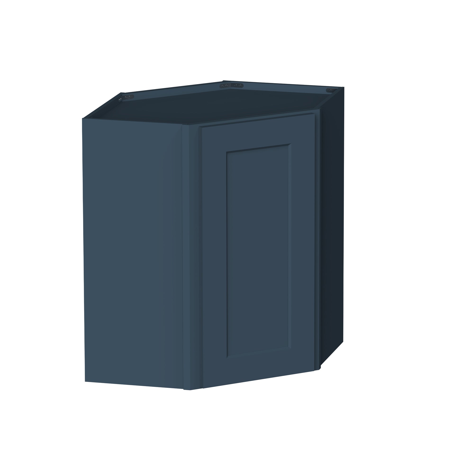 Cyber Grey RTA 24"W x 12"D x 18"/30"/36"/42"H Diagonal Corner Wall Cabinet with Shelves