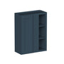 Cyber Grey RTA 27"W x 12"D x 30"/36"/42"H Standard Corner Wall Cabinet with Door and Shelves