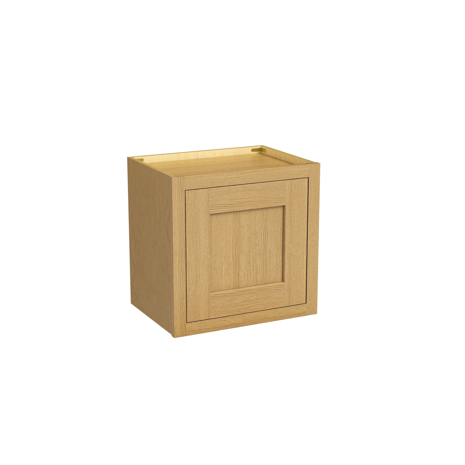 Inset Hazelnut Oak RTA 12-21"W x 18"H x 13.5"D 4-Size Single Door Wall Cabinet