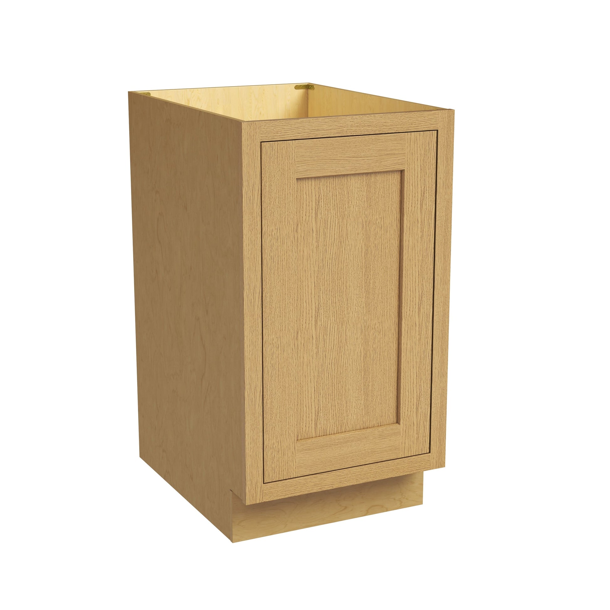 Inset Hazelnut Oak RTA 12-21"W x 34.5"H x 25"D 4-Size Full Height Single Door Base Cabinet