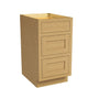 Inset Hazelnut Oak RTA 12-36"W x 34.5"H x 25"D 9-Size Base Cabinet with 3 Drawers