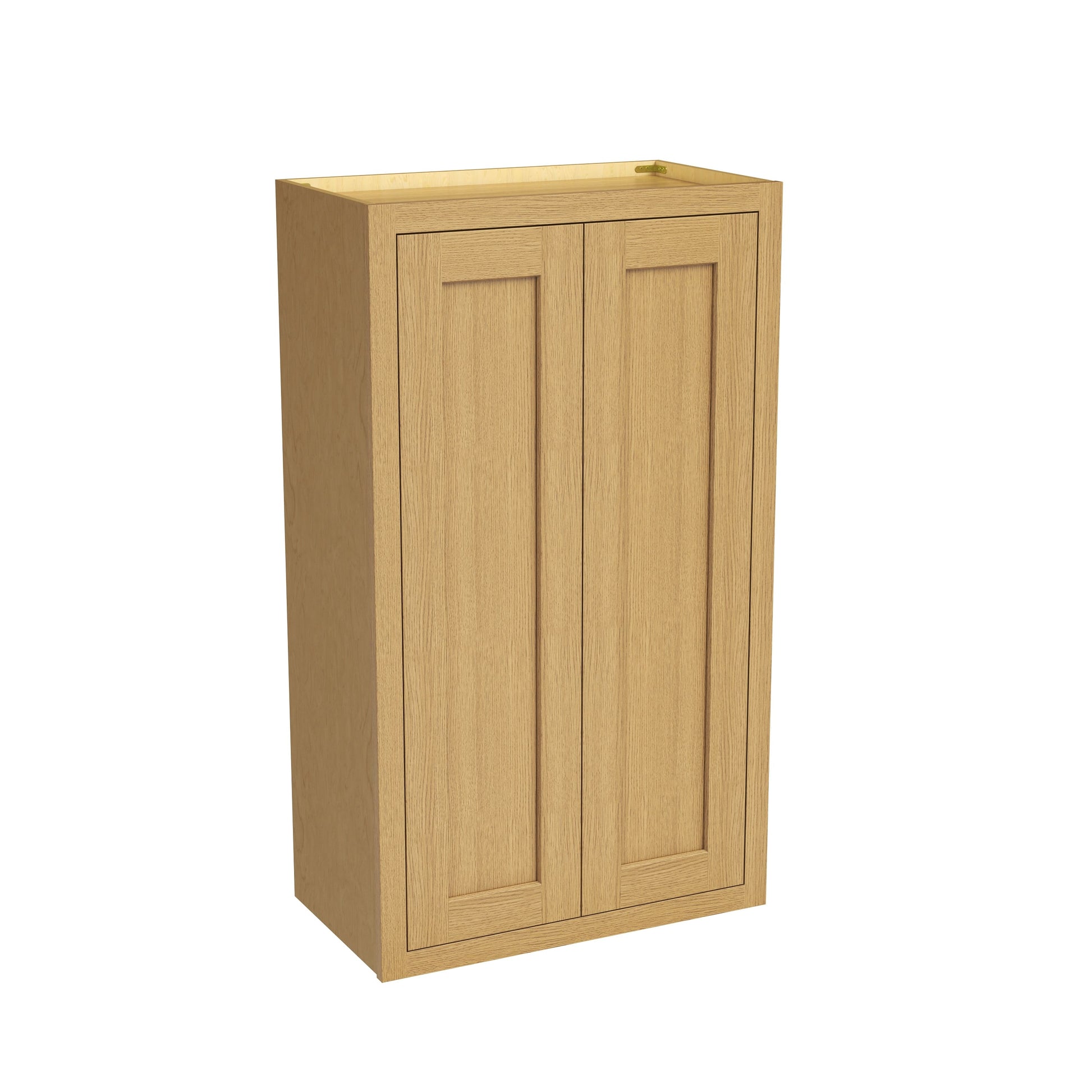Inset Hazelnut Oak RTA 24-36"W x 30-42"H x 13.5"D 15-Size Double Doors Wall Cabinet