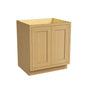 Inset Hazelnut Oak RTA 24-36"W x 34.5"H x 25"D 5-Size Full Height Double Doors Base Cabinet