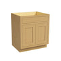 Inset Hazelnut Oak RTA 24-36"W x 34.5"H x 25"D 5-Size Sink Base Cabinet with 2 Doors and 1 False Drawer