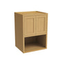 Inset Hazelnut Oak RTA 30"W x 30-42"H x 25"D 3-Size Double Doors Wall Cabinet with Microwave Opening