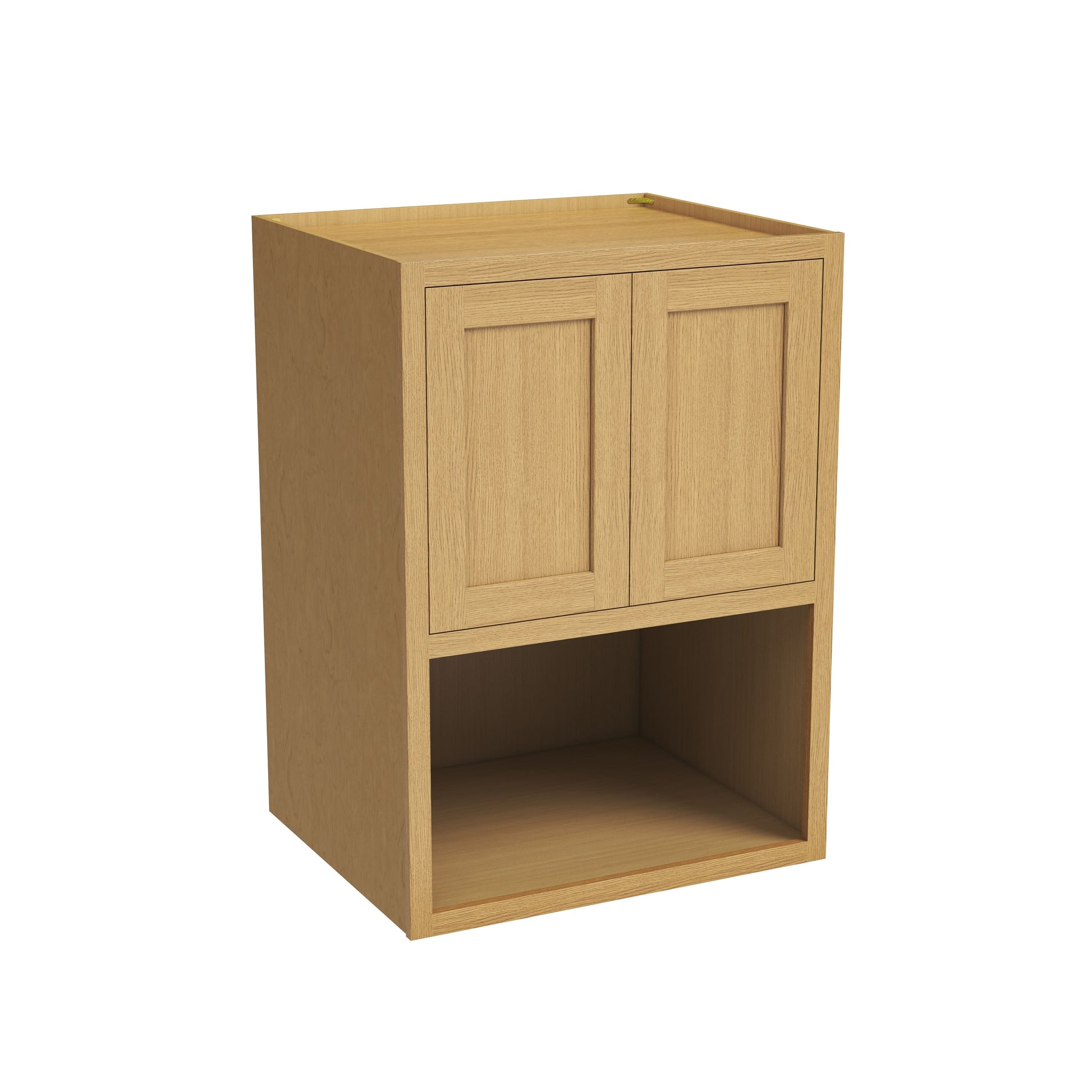 Inset Hazelnut Oak RTA 30"W x 30-42"H x 25"D 3-Size Double Doors Wall Cabinet with Microwave Opening
