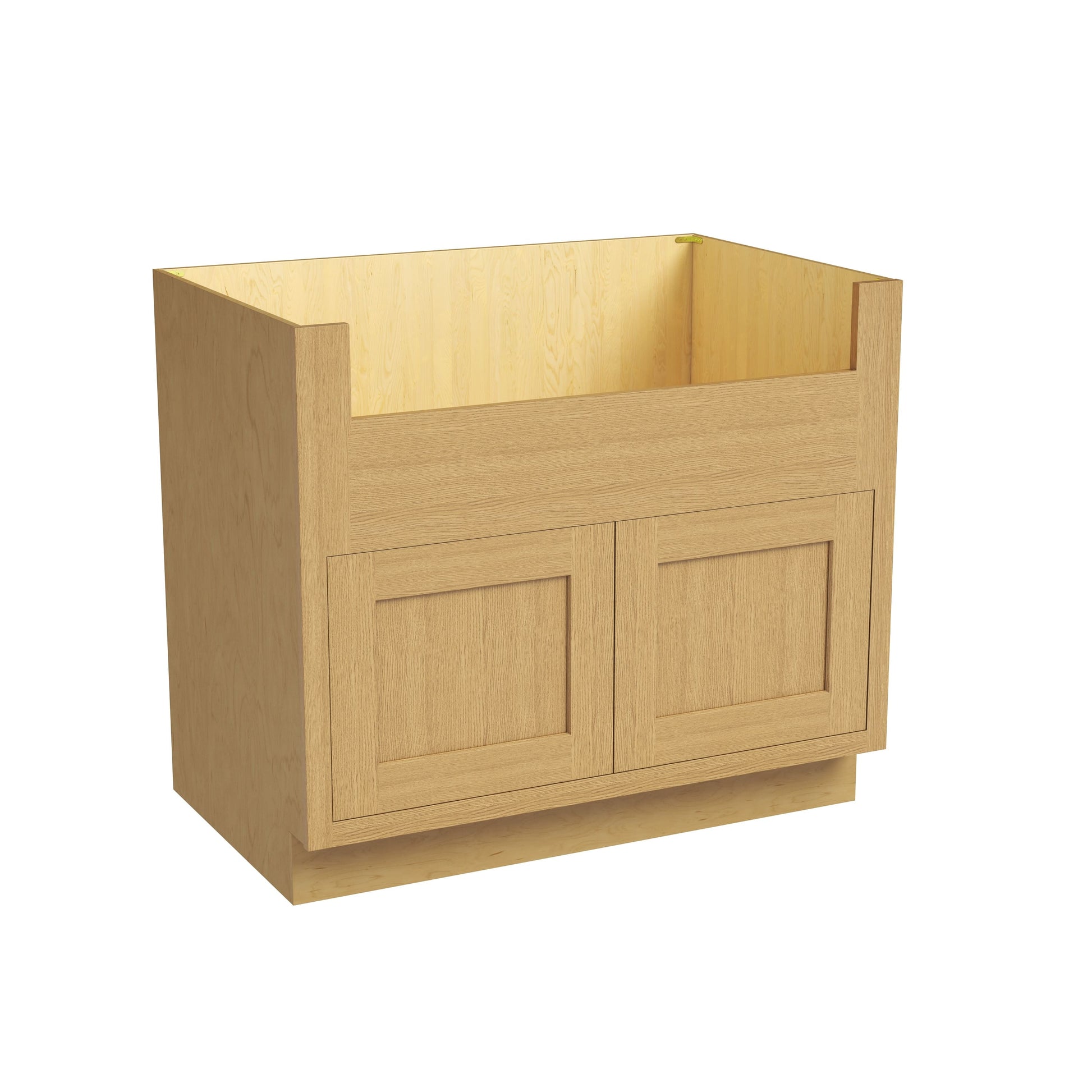Inset Hazelnut Oak RTA 33-39"W x 34.5"H x 25"D 3-Size Farm Sink Base Cabinet with 2 Doors