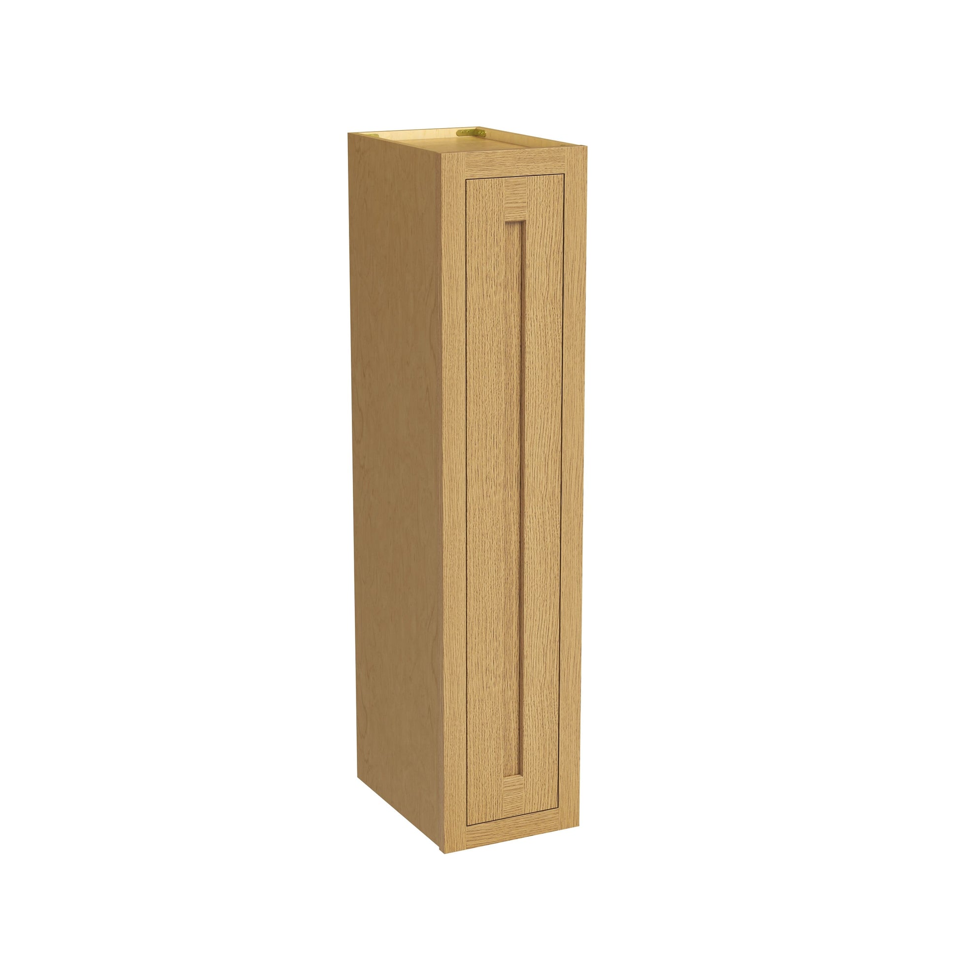 Inset Hazelnut Oak RTA 9-21"W x 30-42"H x 13.5"D 15-Size Single Door Wall Cabinet