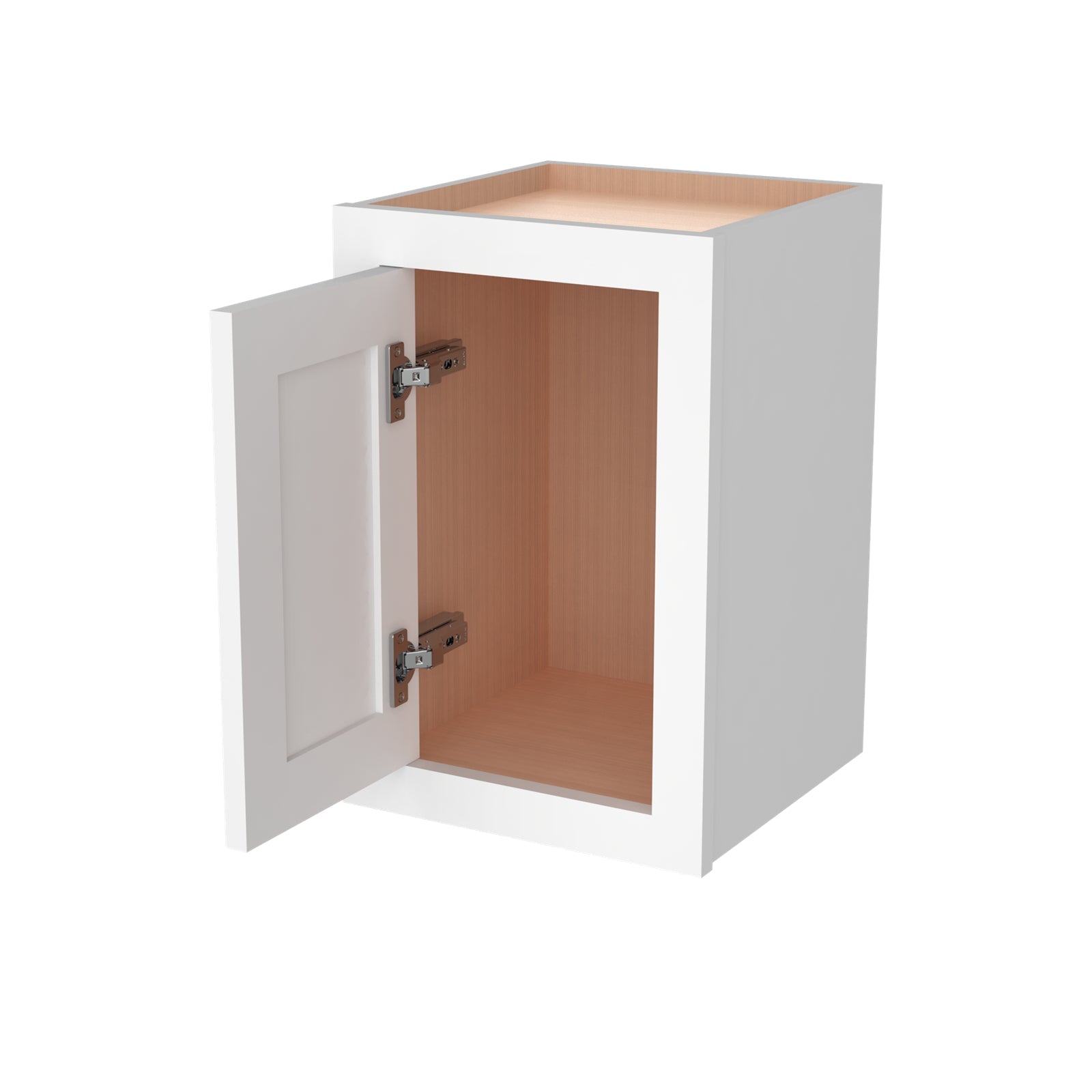 Inset Origami White RTA 12-21"W x 18"H x 13.5"D 4-Size Single Door Wall Cabinet