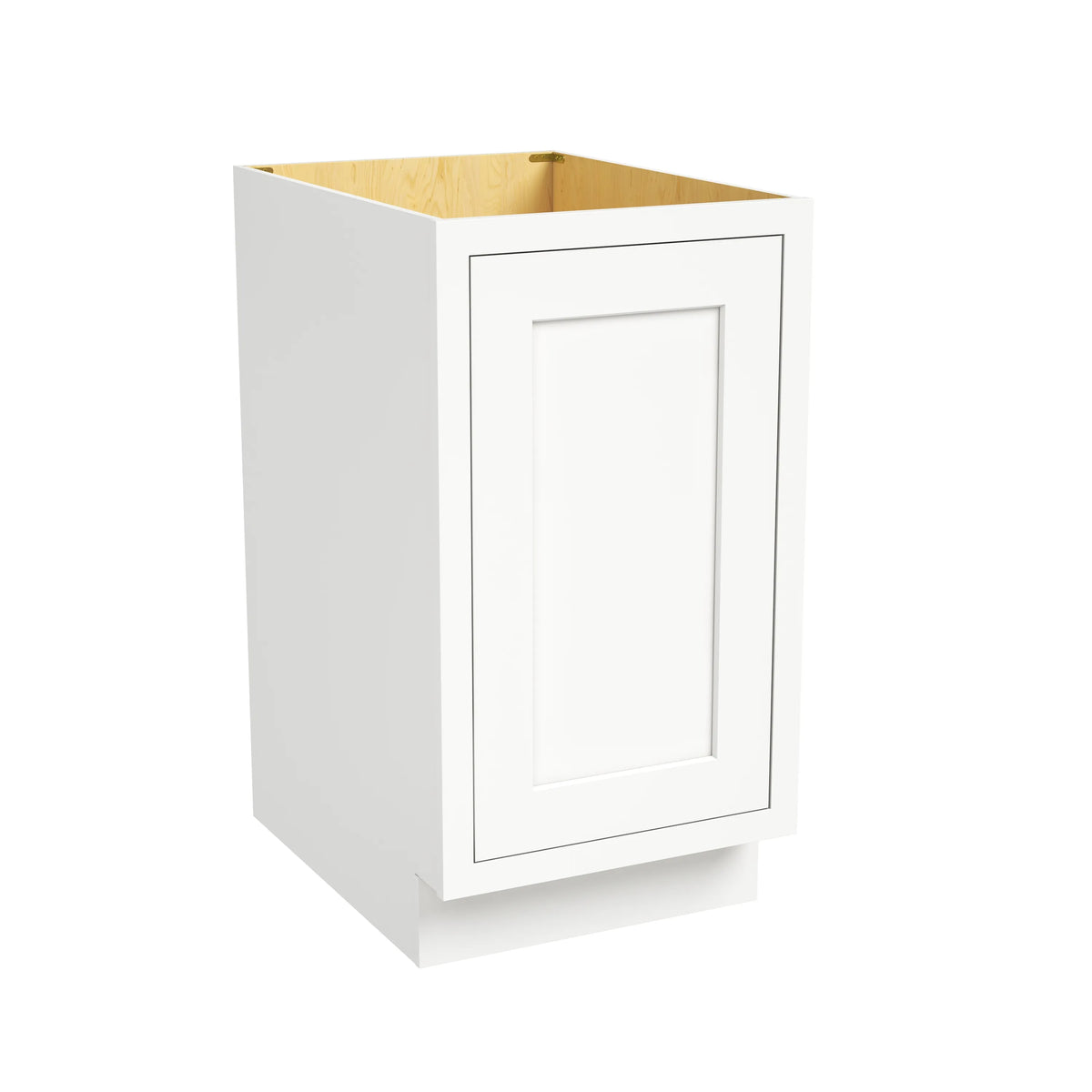 Inset Origami White RTA 12-21"W x 34.5"H x 25"D 4-Size Full Height Single Door Base Cabinet