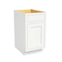 Inset Origami White RTA 12-21"W x 34.5"H x 25"D 4-Size Single Drawer Base Cabinet with 1 Door