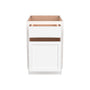 Inset Origami White RTA 18"W x 34.5"H x 25"D Base Waste Basket Cabinet with 2 Bins
