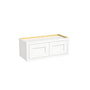 Inset Origami White RTA 24-36"W x 12-24"H x 13.5"D 10-Size Double Doors Wall Cabinet