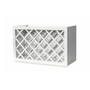 Inset Origami White RTA 24-36"W x 15-30"H x 13.5"D 5-Size Diamond Lattice Wine Grid Wall Rack Cabinet