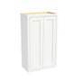 Inset Origami White RTA 24-36"W x 30-42"H x 13.5"D 15-Size Double Doors Wall Cabinet