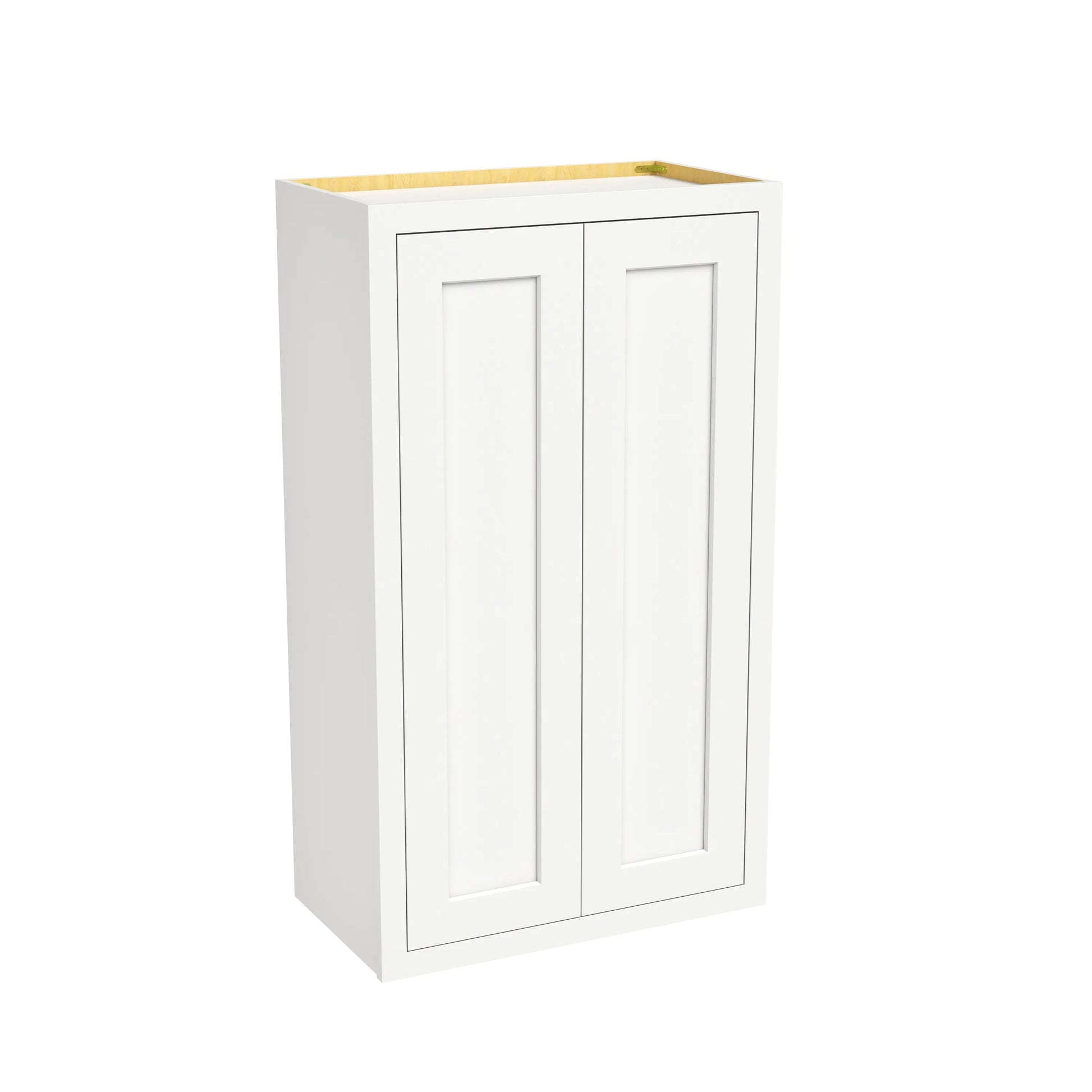 Inset Origami White RTA 24-36"W x 30-42"H x 13.5"D 15-Size Double Doors Wall Cabinet