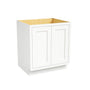 Inset Origami White RTA 24-36"W x 34.5"H x 25"D 5-Size Full Height Double Doors Base Cabinet