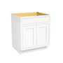 Inset Origami White RTA 24-36"W x 34.5"H x 25"D 5-Size Single Drawer Base Cabinet with 2 Doors