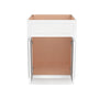 Inset Origami White RTA 24-36"W x 34.5"H x 25"D 5-Size Sink Base Cabinet with 2 Doors and 1 False Drawer