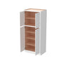 Inset Origami White RTA 24-36"W x 84-96"H x 25"D 9-Size Pantry Cabinet with 4 Doors and 4 Shelves