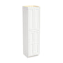 Inset Origami White RTA 24-36"W x 84-96"H x 25"D 9-Size Pantry Cabinet with 4 Doors and 4 Shelves