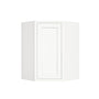 Inset Origami White RTA 25.5"W x 18-42"H x 13.5"D 4-Size Diagonal Corner Wall Cabinet with 2-3 Shelves