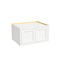 Inset Origami White RTA 30-36"W x 12-24"H x 25"D 7-Size Double Doors Wall Cabinet