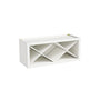 Inset Origami White RTA 30-36"W x 15-18"H x 13.5"D 4-Size X-Shaped Wine Grid Wall Rack Cabinet