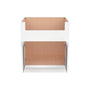 Inset Origami White RTA 33-39"W x 34.5"H x 25"D 3-Size Farm Sink Base Cabinet with 2 Doors