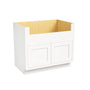 Inset Origami White RTA 33-39"W x 34.5"H x 25"D 3-Size Farm Sink Base Cabinet with 2 Doors