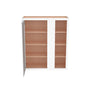 Inset Origami White RTA 36"W x 30-42"H x 13.5"D 3-Size Blind Corner Wall Cabinet with 2-3 Shelves