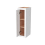 Inset Origami White RTA 9-21"W x 30-42"H x 13.5"D 15-Size Single Door Wall Cabinet