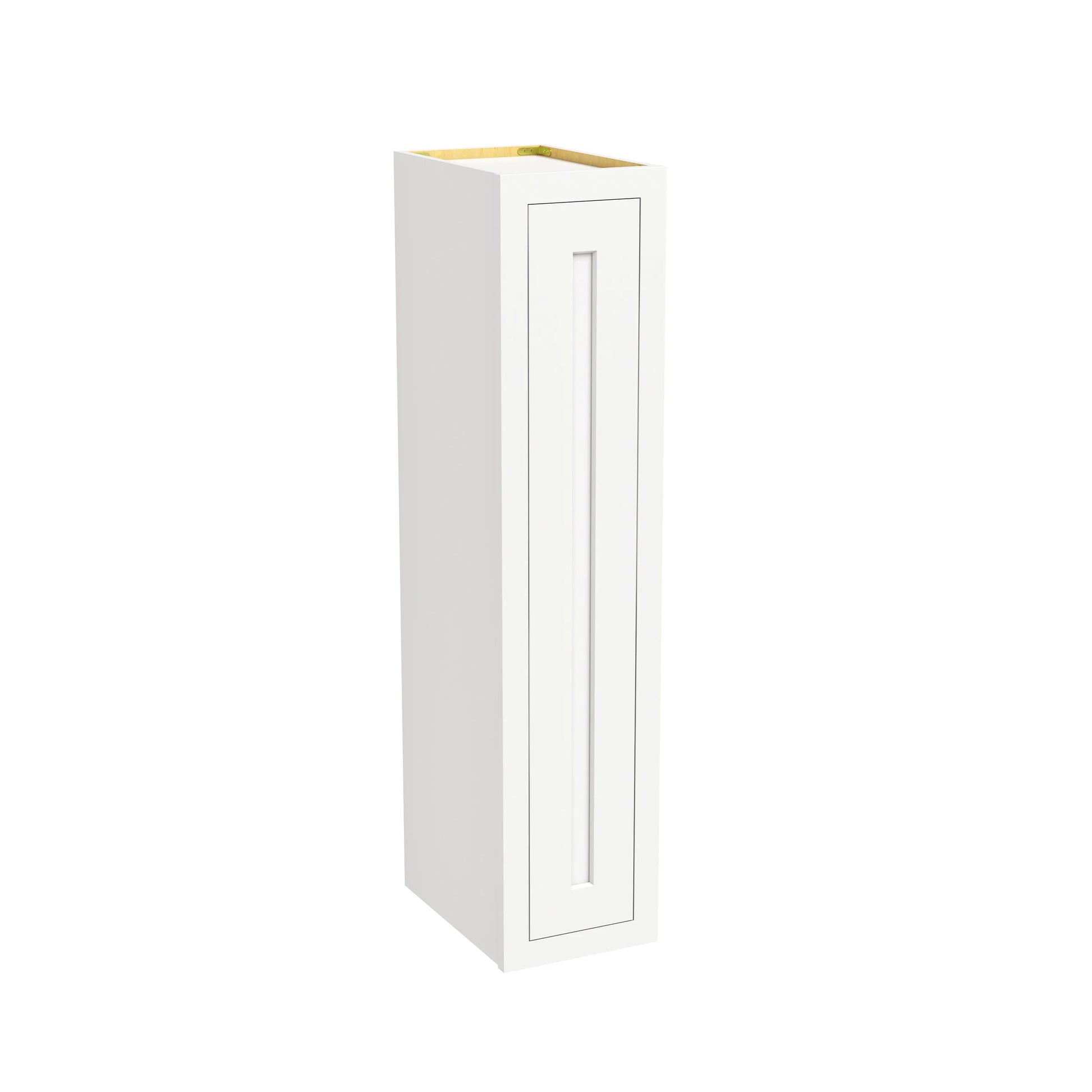 Inset Origami White RTA 9-21"W x 30-42"H x 13.5"D 15-Size Single Door Wall Cabinet