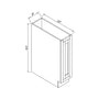 Inset Origami White RTA 9"W x 34.5"H x 25"D Tray Base Cabinet with Pull-out basket