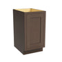 Inset Truffle Brown RTA 12-21"W x 34.5"H x 25"D 4-Size Full Height Single Door Base Cabinet