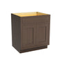 Inset Truffle Brown RTA 24-36"W x 34.5"H x 25"D 5-Size Single Drawer Base Cabinet with 2 Doors