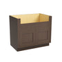 Inset Truffle Brown RTA 33-39"W x 34.5"H x 25"D 3-Size Farm Sink Base Cabinet with 2 Doors