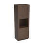 Inset Truffle Brown RTA 33"W x 84-96"H x 25"D 3-Size Pantry Cabinet with Oven Opening, 4 Drawers and 2 Doors