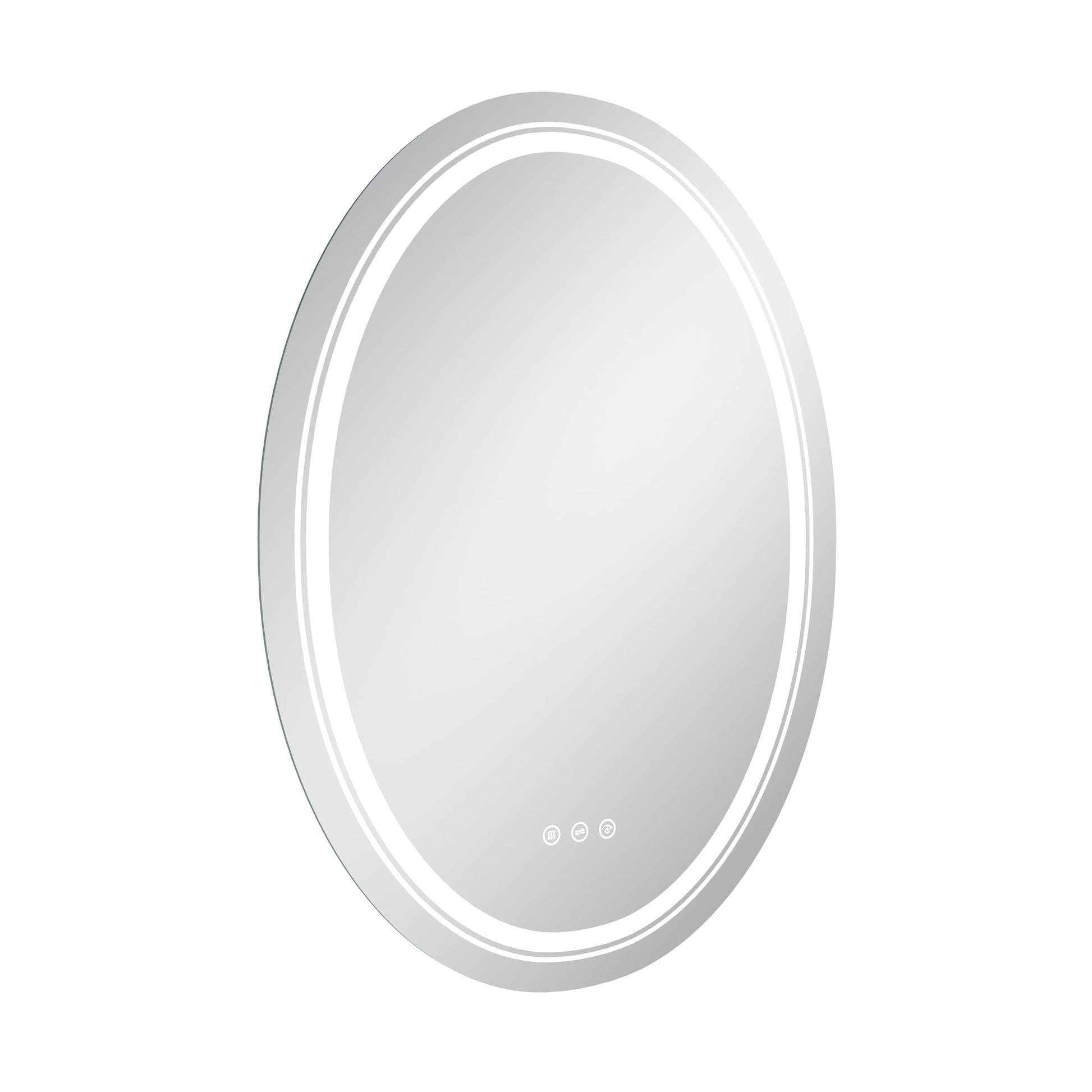 Modern Oval LED Bathroom Mirror with Ambient Backlighting