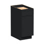 Slim Ebony Black Shaker RTA 12"/15"/18"/21"W x 34.5"H x 24"D Standard Base Cabinet with 1 Drawer and 1 Door