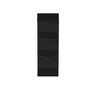 Slim Ebony Black Shaker RTA 12"W x 30"/36"/42"H x 9"D Wall Open Shelf with 3/4 Layers